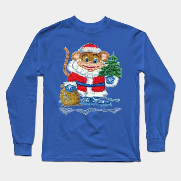 New Year Monkey 2016 Long Sleeve T-Shirt by olgart